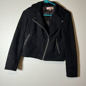 Philosophy faux suede zipper jacket